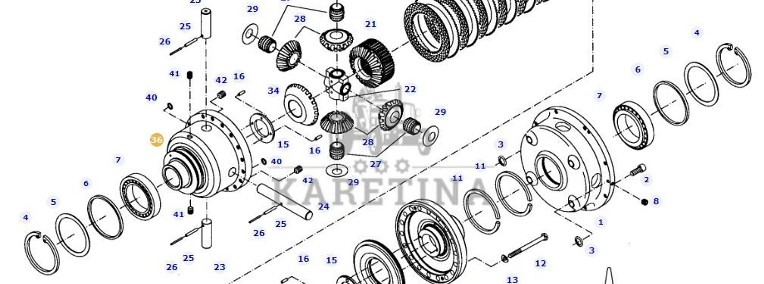Fendt 414 Vario - mechanizm róźnicowy dyferencjał 411151010043-1