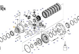 Fendt 414 Vario - mechanizm róźnicowy dyferencjał 411151010043