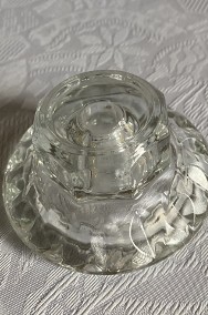 Szklany świecznik Vintage made in France-2