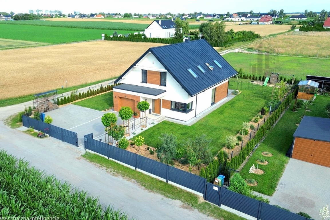 Nowoczesny dom, 4 sypialnie, garaż, 137.99m²