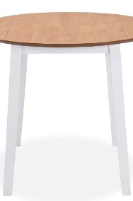 vidaXL Stół jadalniany ze składanym blatem, okrągły, MDF, biały245370-2