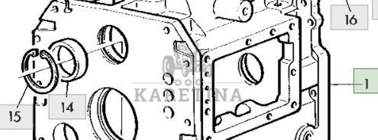 John Deere 6800 6900 Obudowa Skrzyni Biegów CZĘŚCI RE61338 R108879-1