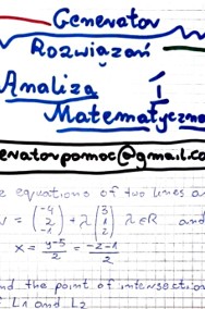 "Equation of a plane in carthesian form, vector Equation of a Line"  Rozwiązania-2