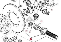 Massey Ferguson 7516 Atak Wałek Koło Zębate Stożkowe CZĘŚCI 4358708M92 4358708M92