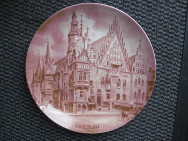  Dekoracyjny talerz ścienny Porcelana Wenz Breslau Wrocław-1