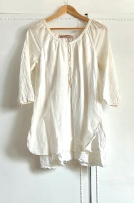 Biała bluzka tunika Culture M 38 jedwab jedwabna boho bohemian hippie-2
