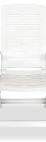 vidaXL Krzesła ogrodowe rozkładane, 4 szt., plastikowe, białe275067-4