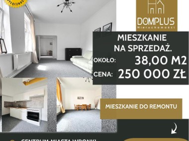 Mieszkanie 37.60 m2 ul. Poznańska, Wronki na sprzedaż (do zamieszkania od zaraz)-1