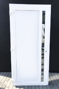 nowe PCV drzwi 100x210 białe, długa szyba, wejściowe-2