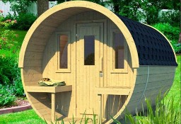 Sauna ogrodowa 250 cm z praktycznym tarasem ze świerku skandynawskiego