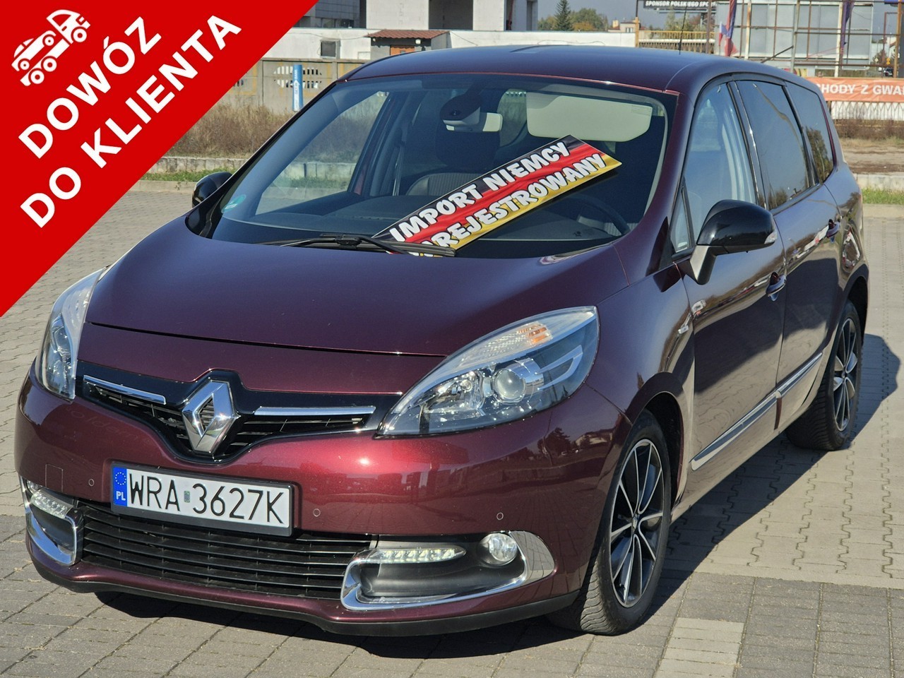 Renault Grand Scenic III 2013r, Wyjątkowy Org. Lakier, 1 Właściciel, Półskóra, Navi, Kamera