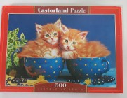 Puzzle 500 kawałków, Kotki w filiżankach B51212-1, firmy Castorland