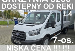 Ford Transit L4 7-os. Skrzynia 3200x2000 Brygadowy KameraCzujniki Od ręki NiskaCe
