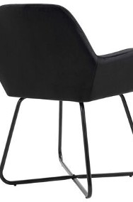 vidaXL Krzesła stołowe, 2 szt., czarne, obite aksamitem-3