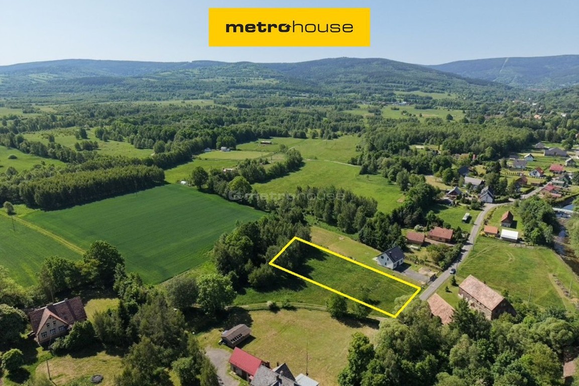 Działka budowlana w Kamieniu, 2215 m², uzbrojona, Mirsk