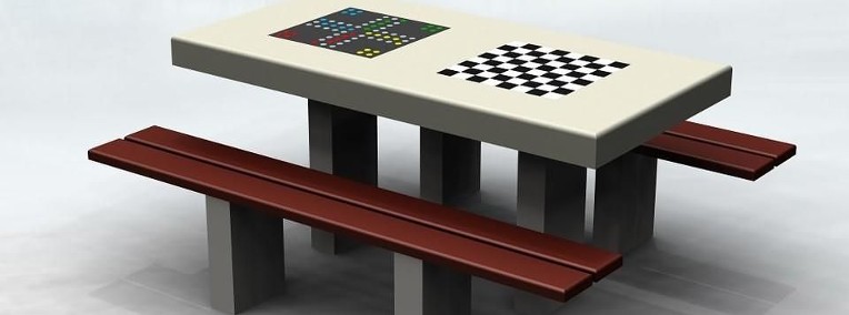Stół betonowy do gry w szachy warcaby karty na plac zabaw-1