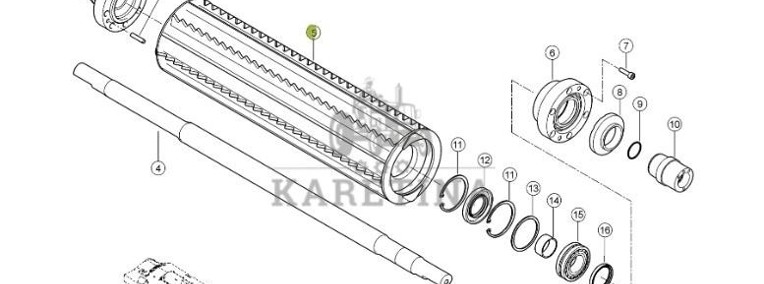 Claas Jaguar 970 - wałek walca 0026276152-1