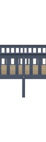 vidaXL Rama łóżka, szara, lite drewno sosnowe, 180 x 200 cm 283231-3