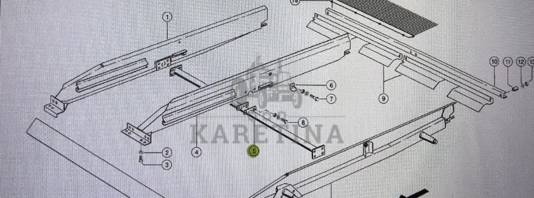 Połączenie poprzeczne Claas Mega 370-340 Nr kat. części 000 647 634 1-1