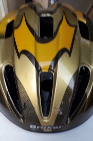 Kask rowerowy Soffatti, żółto-srebrno-czarny, używany, -2