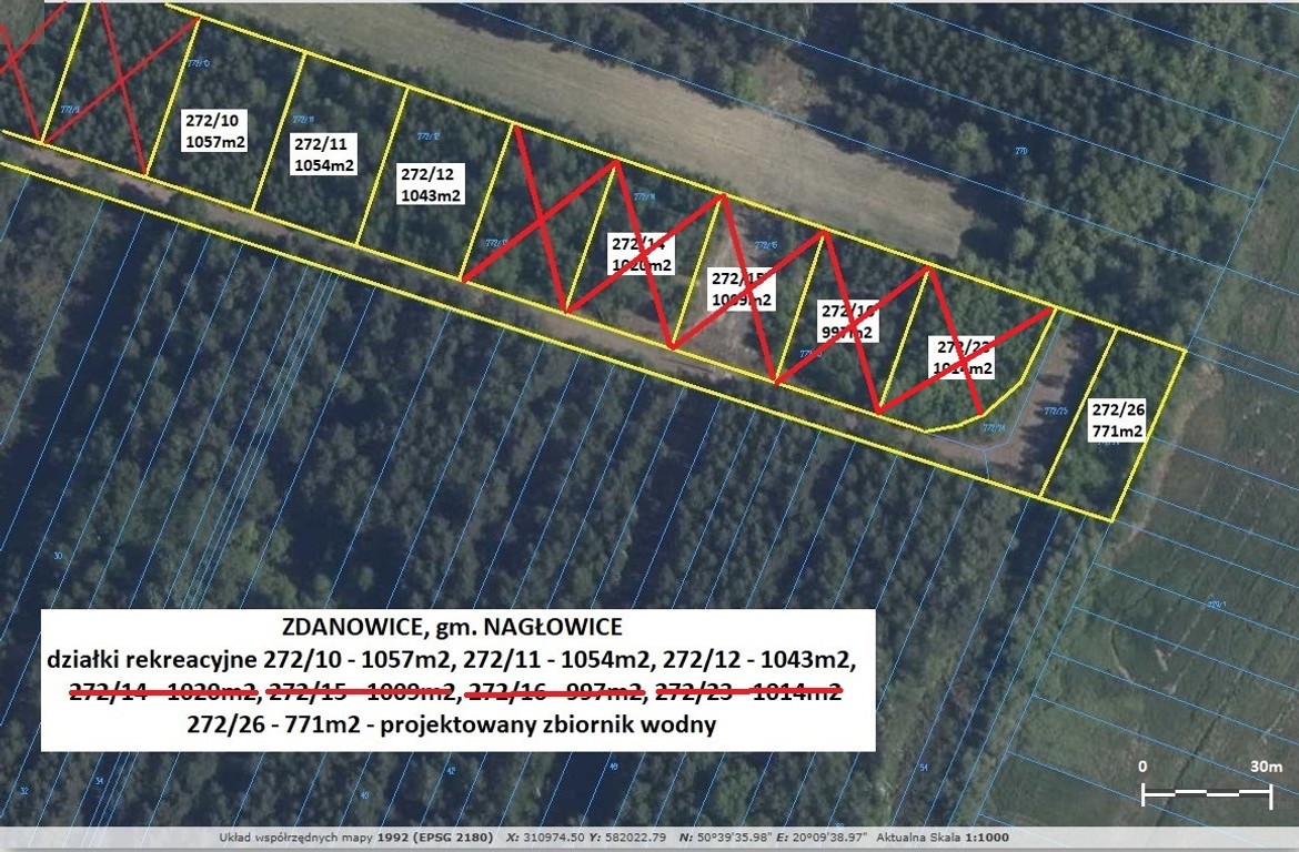 Tania działka rekreacyjna (plan) 1054 m² tylko 54.900 zł - Widok 6