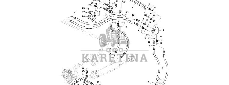 John Deere 9470RX - Przewód hydrauliczny RE587219 (Kierowanie)-1