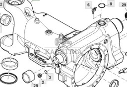 John Deere 8360R Obudowa Pochwa Tylnej Zwolnicy Osi Prawa CZĘŚCI R336209