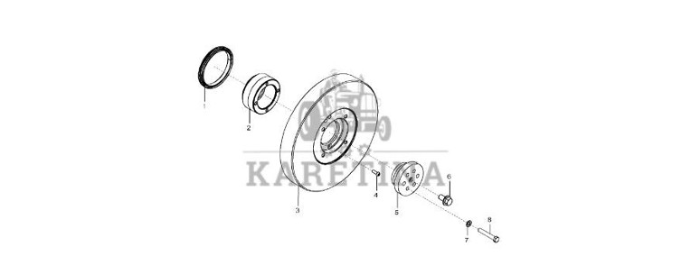 John Deere 9470RX - Tłumik skrętny RE539805 (Silnik)-1