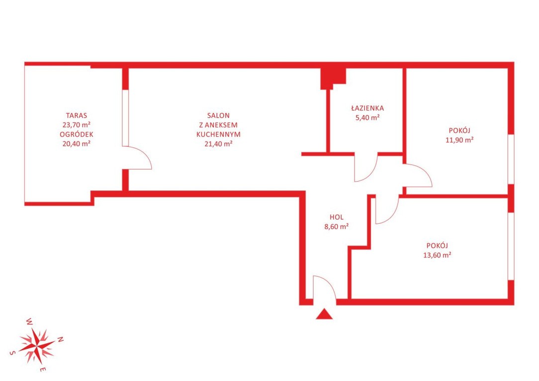 Mieszkanie na sprzedaż, 61 m², 3 pokoje Gdańsk Piecki-Migowo - Widok 2