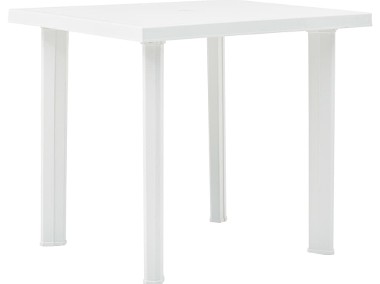 vidaXL Stół ogrodowy, biały, 80 x 75 x 72 cm, plastikowy 48802-1