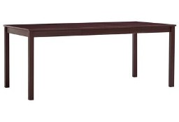 vidaXL Stół do jadalni, ciemnobrązowy, 180x90x73 cm, drewno sosnowe