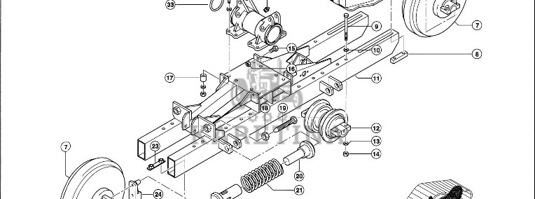 Claas Lexion 580 KOŁO PROWADZ. 0007596500 (Półgąsienica stalowa; rama podwozia)-1