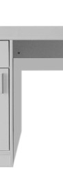 vidaXL Biurko z szufladą i szafką w kolorze białym 100x40x73 cm243058-3