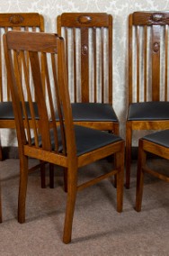 Krzesła secesja 6 sztuk sześć krzeseł stare antyki dębowe-2
