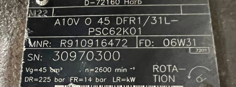 Rexroth A10V O 45 DFR1/31L-PSC62K01 ( R910916472 ) Pompa hydrauliczna-1