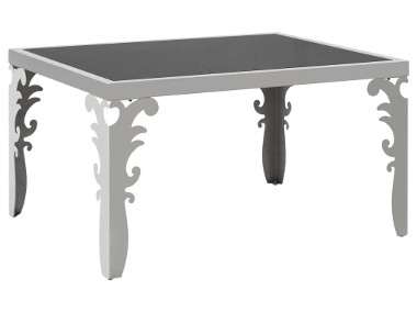 vidaXL Lustrzany stolik kawowy, stal nierdzewna i szkło, 80x60x44 cm246657-1