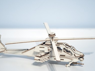 Helikopter składanka drewniana 3D puzzle-1