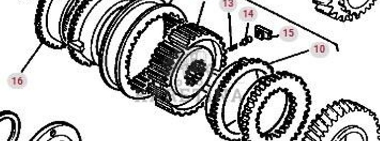 Massey Ferguson 3690 Pierścień Synchronizatora Synchronizator CZĘŚCI 3385888M92-1