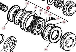 Massey Ferguson 3690 Pierścień Synchronizatora Synchronizator CZĘŚCI 3385888M92