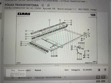 Claas Dominator 130-150 rama podsiewacza , podłoga trans. claas Avero , Dominator 48 , 58 , 68 , 78-1