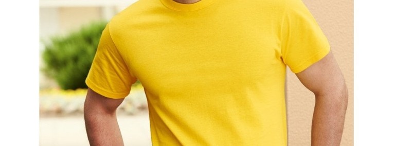 T shirt koszulka VALUEWEIGHT gładka żółta FRUIT of the LOOM (C H Land Warszawa)-1