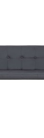 vidaXL Sofa rozkładana z podłokietnikami, szara, sztuczna skóra282215-4