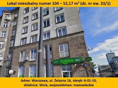 Warszawa ul. Żelazna 16/104-1