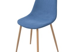 vidaXL Krzesła stołowe, 4 szt., niebieskie, tkanina243873
