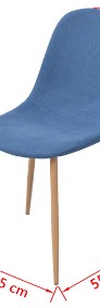 vidaXL Krzesła stołowe, 4 szt., niebieskie, tkanina243873-4