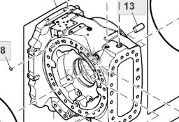 John Deere 9420RX 9470RX 9520RX 9620RX Obudowa Środkowa Centralna RE583543 RE581307