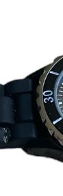 Męski czarny zegarek Geneva z gumowym paskiem-3