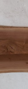 Stolik  blat drewniany podstawa  stół orzech ,deski  półki wiszące -3