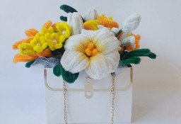 Flowerbox box z kwiatami kompozycja kwiatowa perfumowana rękodzieło NOWOŚĆ!!!