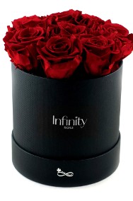 Flower Box czerwone naturalne wieczne róże pachnące prezent Dzień Kobiet-2